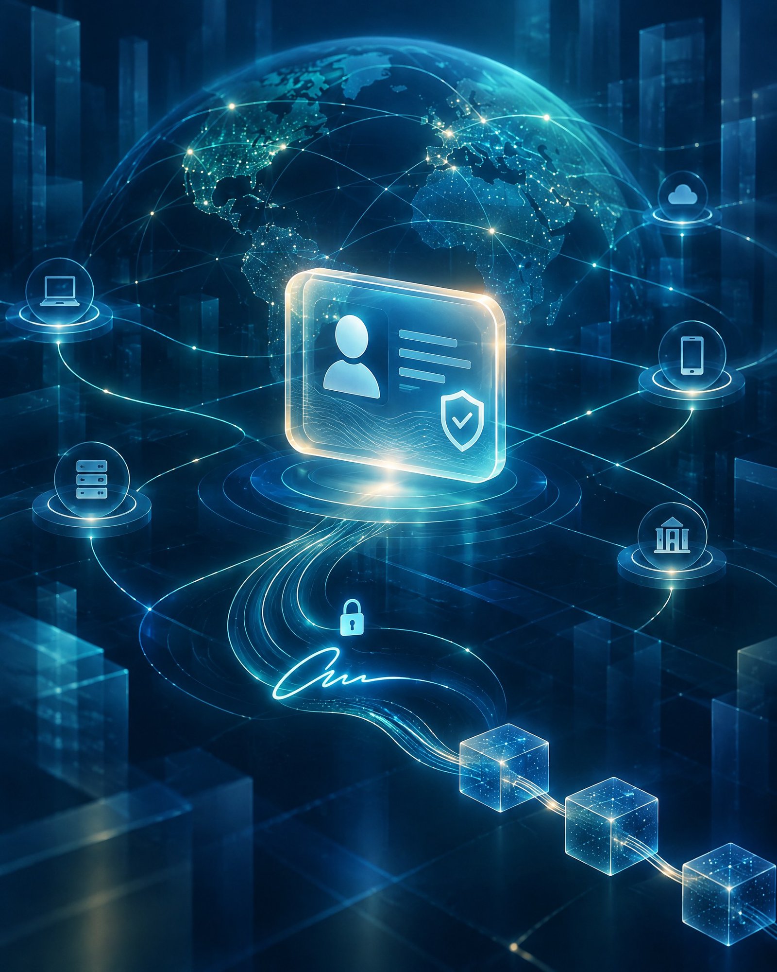 Abstract secure digital identity and electronic signature verification across connected international transactions