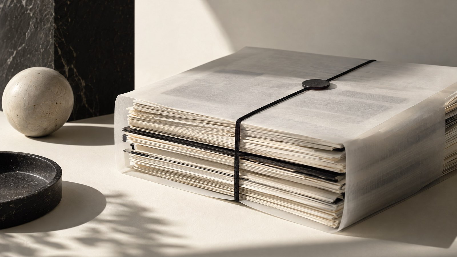 Paper records arranged for disciplined privacy recordkeeping.