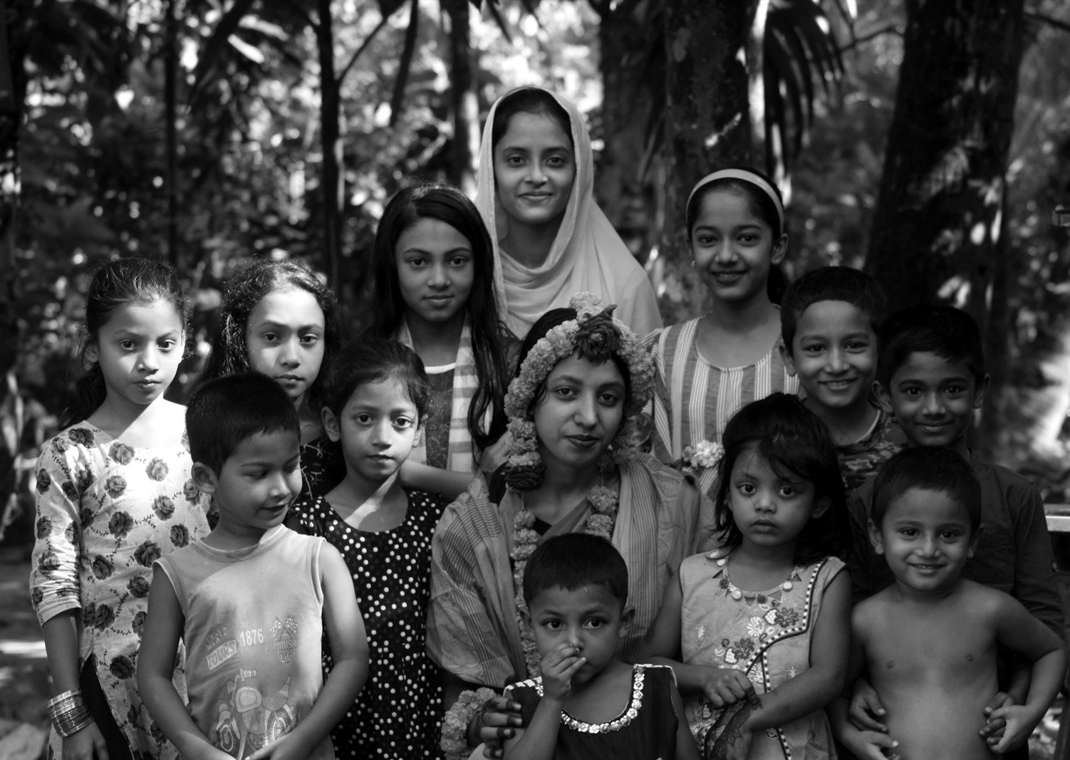 Education admission writ in Bangladesh — students outside a school gate on admission day