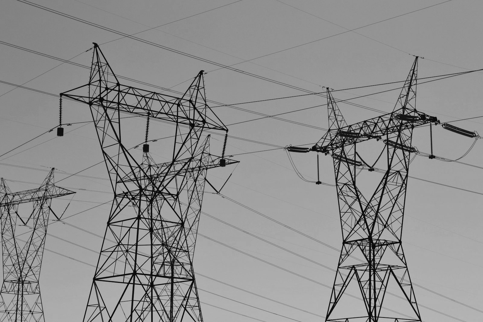Energy transition Bangladesh — high-voltage transmission lines carrying power to the grid