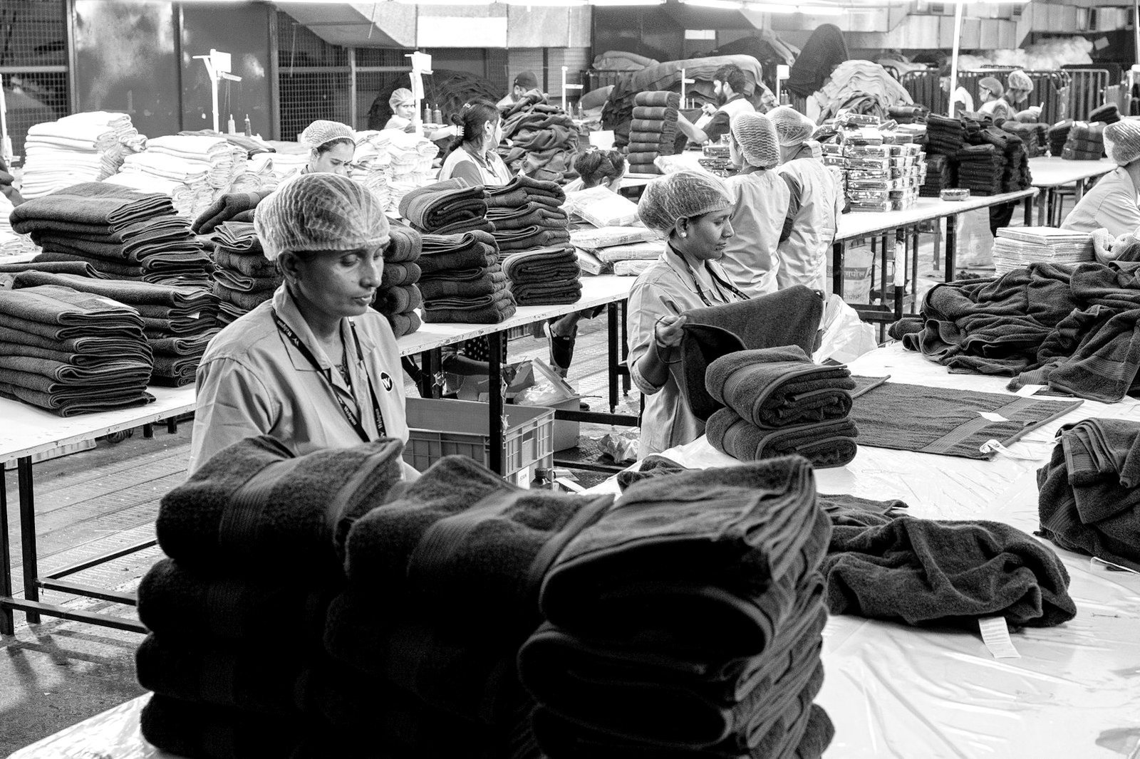 Hiring in Bangladesh — garment factory floor in an export processing zone