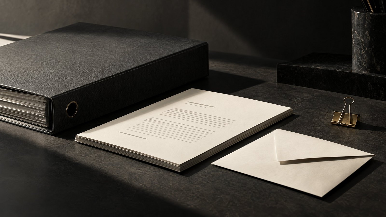 Editorial annual-report binder and NGO compliance materials.