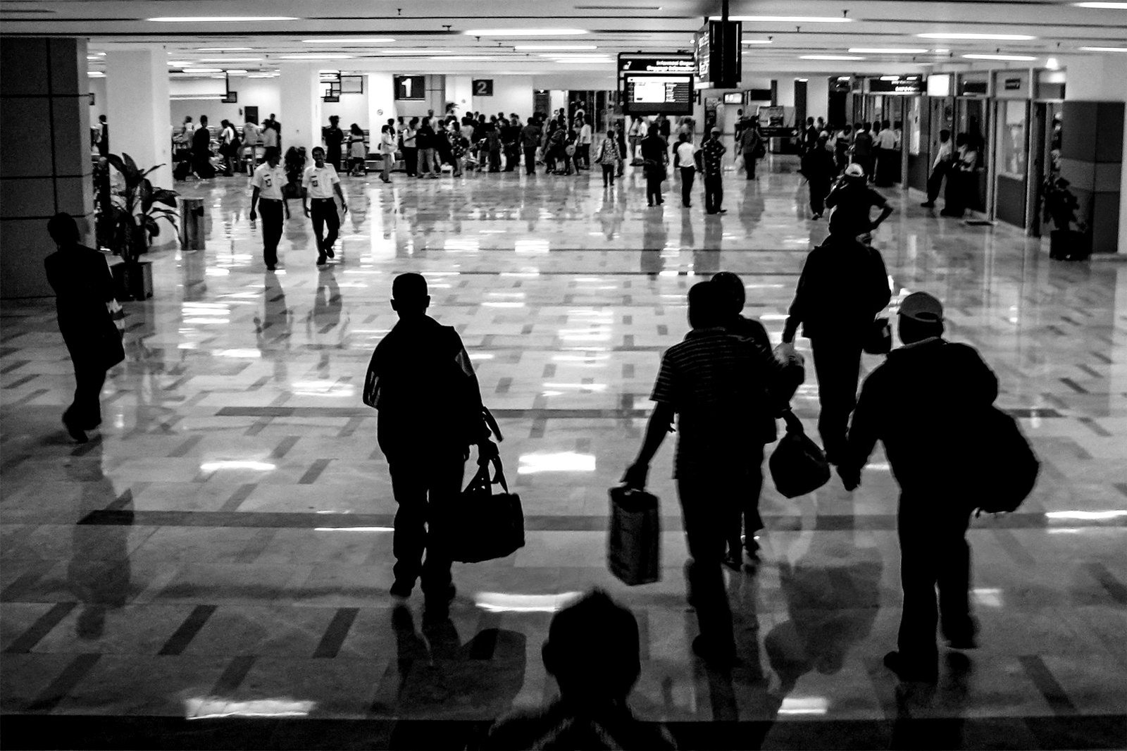 Passport writ Bangladesh — airport immigration departure hall
