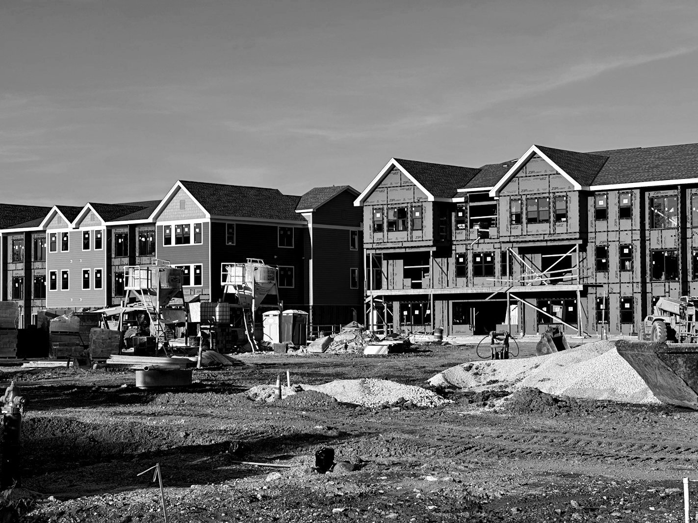 Real estate law Bangladesh — construction site where approved building plans govern the works