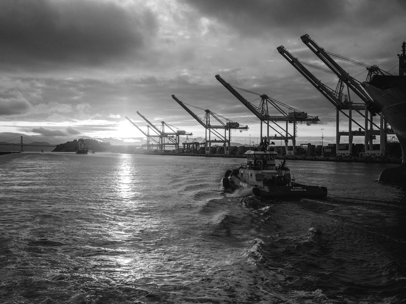 WTO impact on Bangladesh trade — container ships and cranes at a busy cargo port